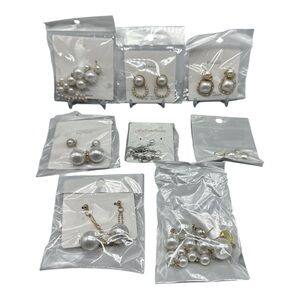 Yaomiao 8 Pairs Boho Pearl Dangle Earring Sets  New In Box Fashion Jewelry